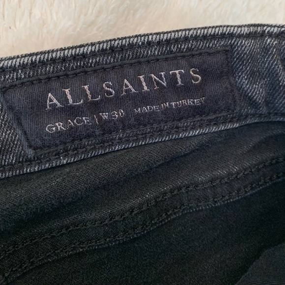 All Saints Black & Gray Grace you Skinny Jeans Size 30 - Picture 13 of 16